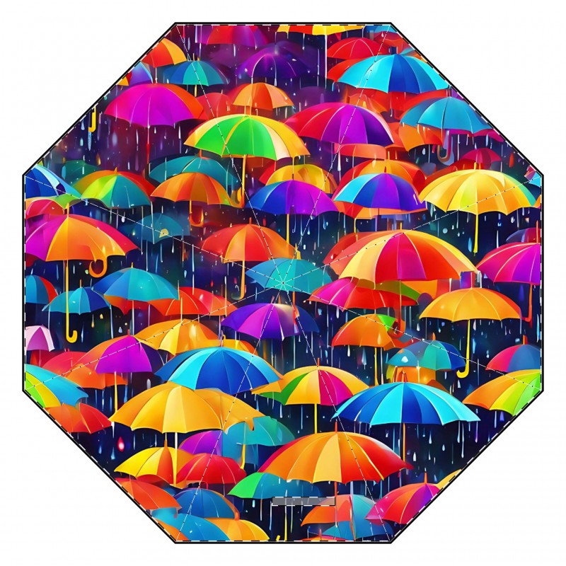 Umbrella, watercolor umbrellas print, rainy day accessory, portable rain shelter, compact travel umbrella comes with a storage bag